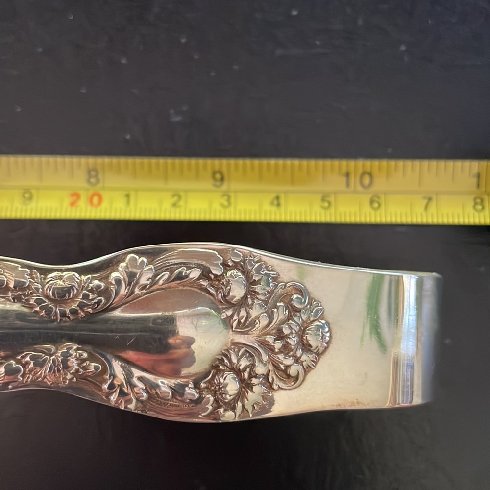 Vtg Exquisite Gorham silver tongs. Minor vintage signs of use. For cake biscuit - Picture 6 of 9